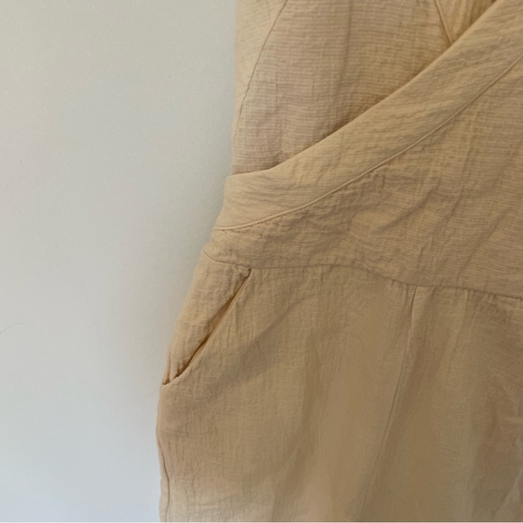 Anthropologie Aren Halterneck Jumpsuit Cream Size 2 Crossover - Picture 9 of 12